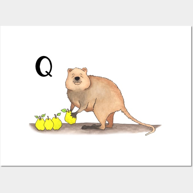 Q is for Quokka Wall Art by thewatercolorwood